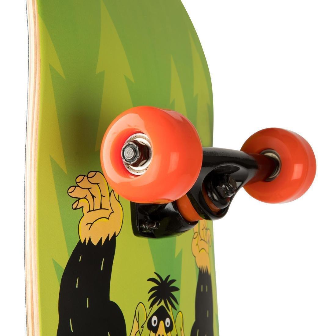 Kids' Beginner Skateboard 100 Gamer, Red, No Color, large image number 4
