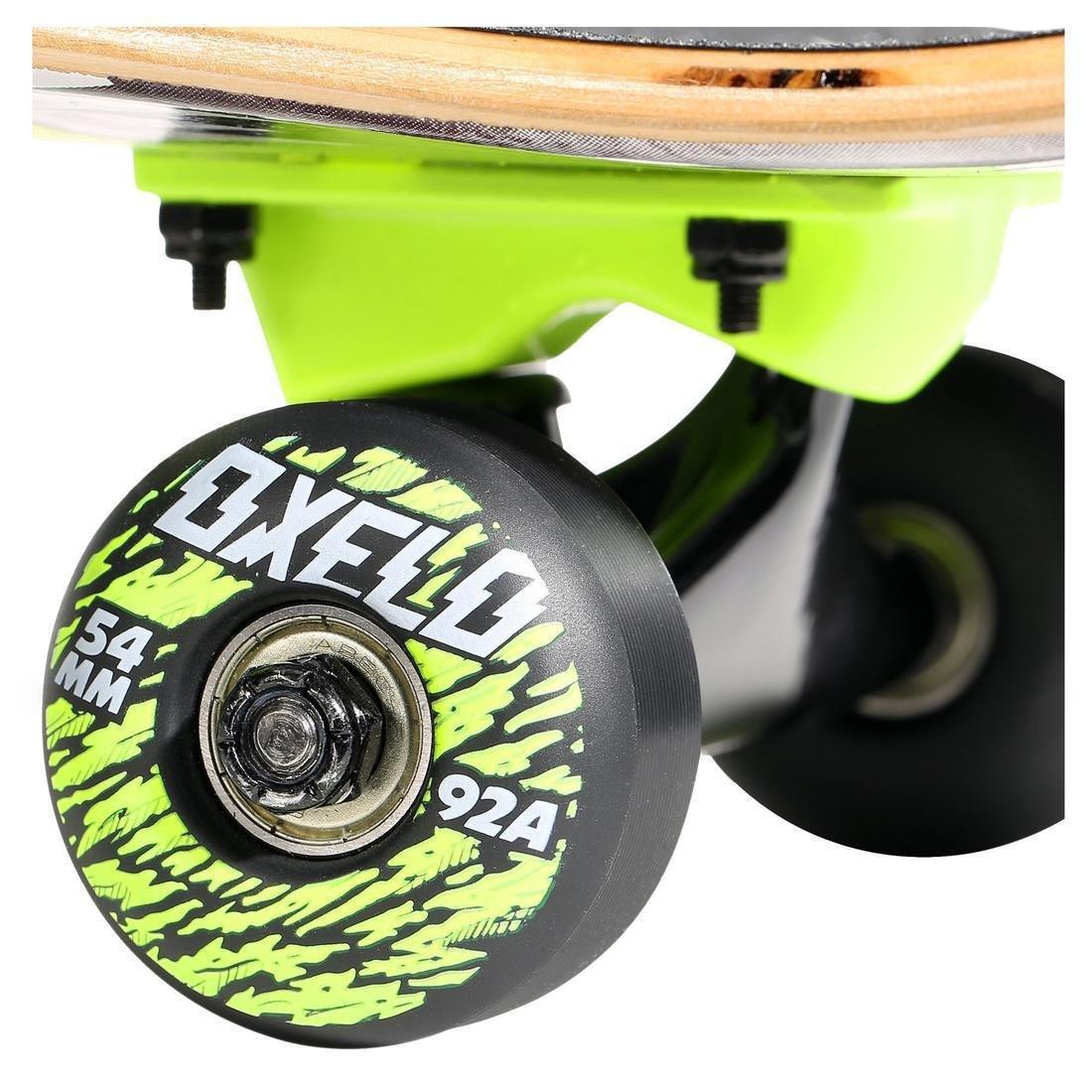 Kids' Skateboard 500 Wolf, Green, Black, No Color, large image number 1