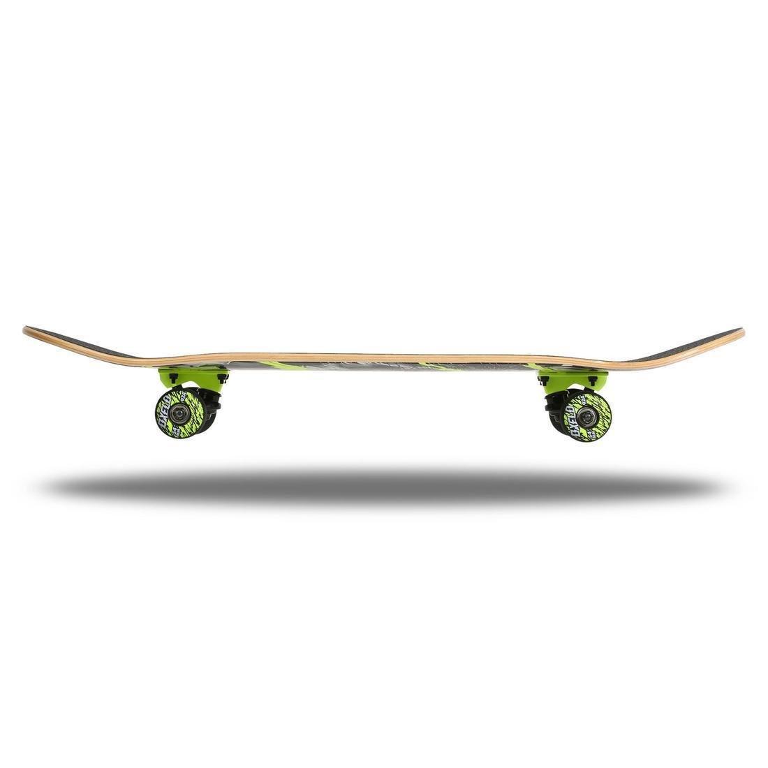 Kids' Skateboard 500 Wolf, Green, Black, No Color, medium