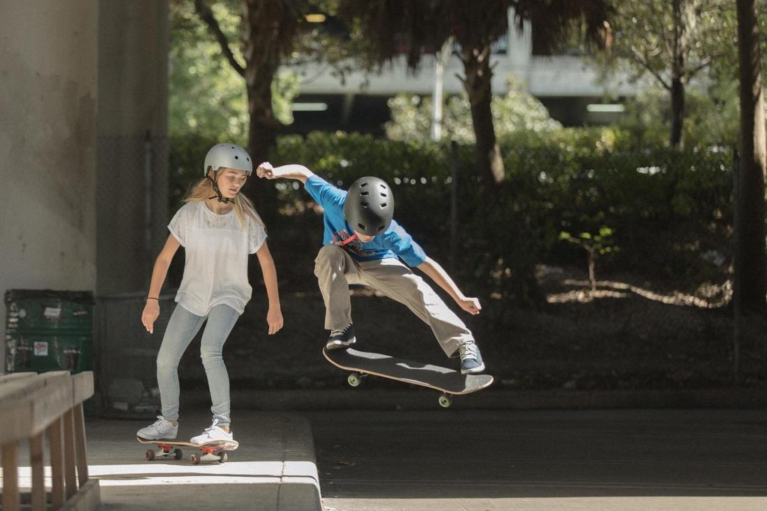 Kids' Skateboard 500 Wolf, Green, Black, No Color, medium