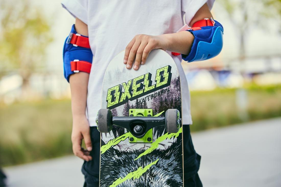 Kids' Skateboard 500 Wolf, Green, Black, No Color, large image number 10
