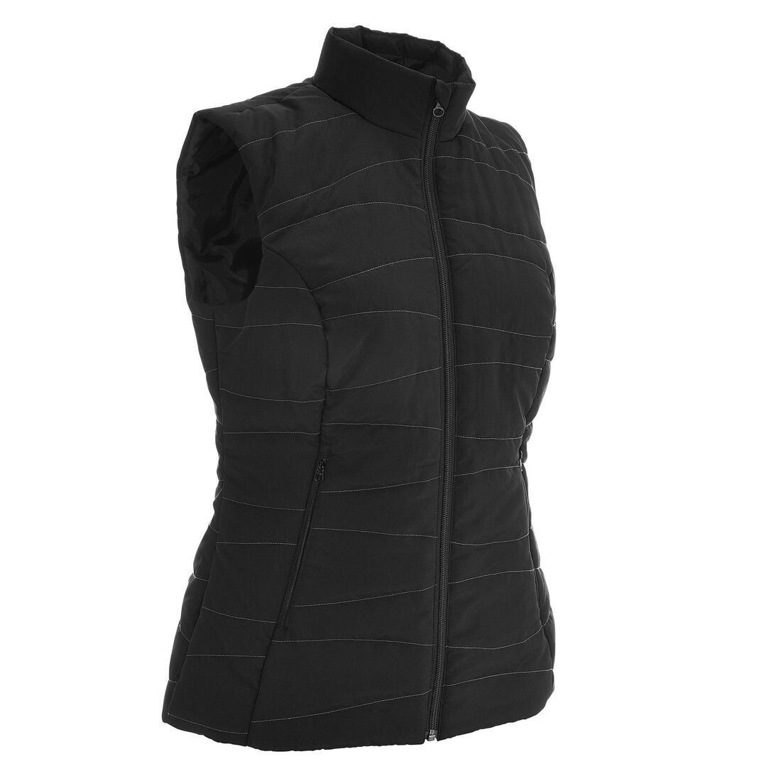 Women Hiking Gilet Sleeveless Padded Jacket Nh100 Black QUECHUA