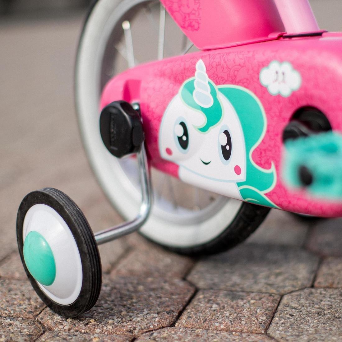 LIGHT PINK KIDS 14 BIKE UNICORN 500 3-5 YEARS OLD, No Color, large image number 2