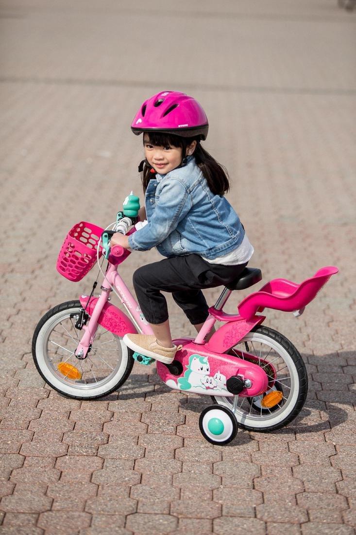 BTWIN - KIDS 14 BIKE UNICORN 500 3-5 YEARS OLD, light pink