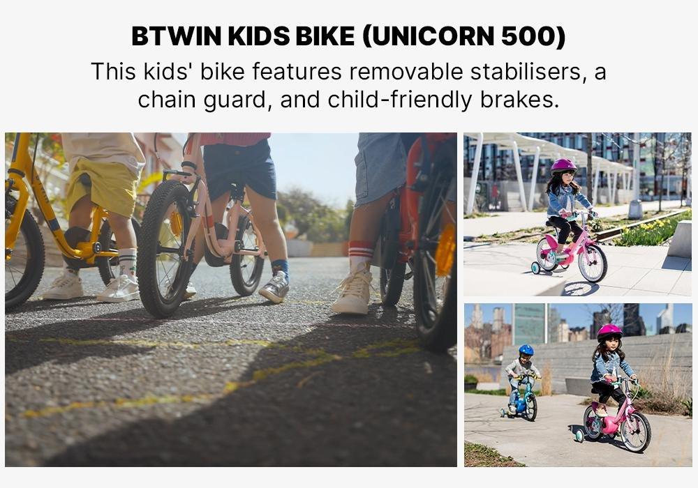 LIGHT PINK KIDS 14 BIKE UNICORN 500 3-5 YEARS OLD, No Color, large image number 14