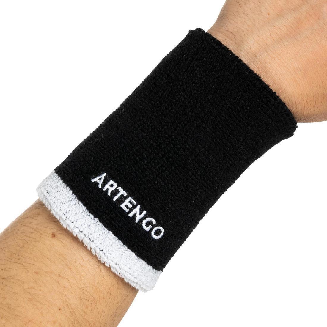 TP 100 Tennis Wristband, Black, No Color, large image number 2