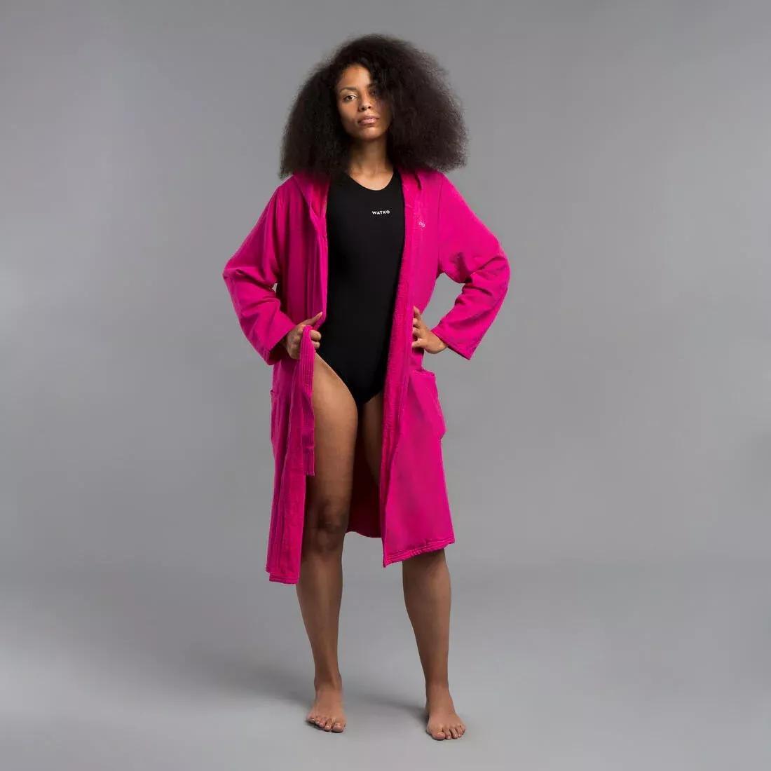 Women's Organic Cotton Pool Bathrobe, Pink, , large image number 0