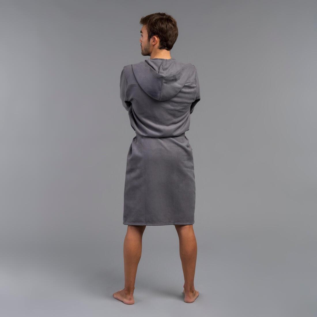 NAVY BLUE Men's Compact Microfibre Pool Bathrobe, No Color, large image number 4