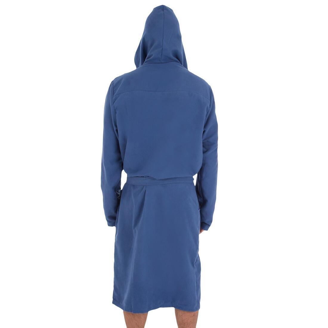 NAVY BLUE Men's Compact Microfibre Pool Bathrobe, No Color, large image number 9