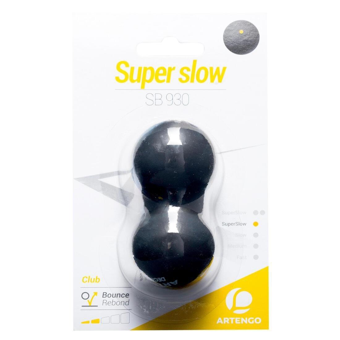 Yellow Dot Squash Balls - Sb 930 Twin-Pack, Black, , large image number 0
