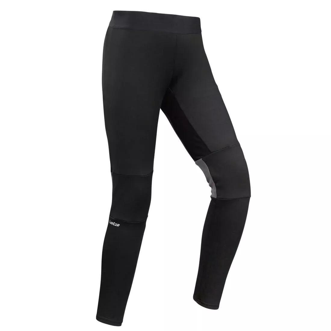 WEDZE - Kids' Ski Base Layer Bottoms, Black