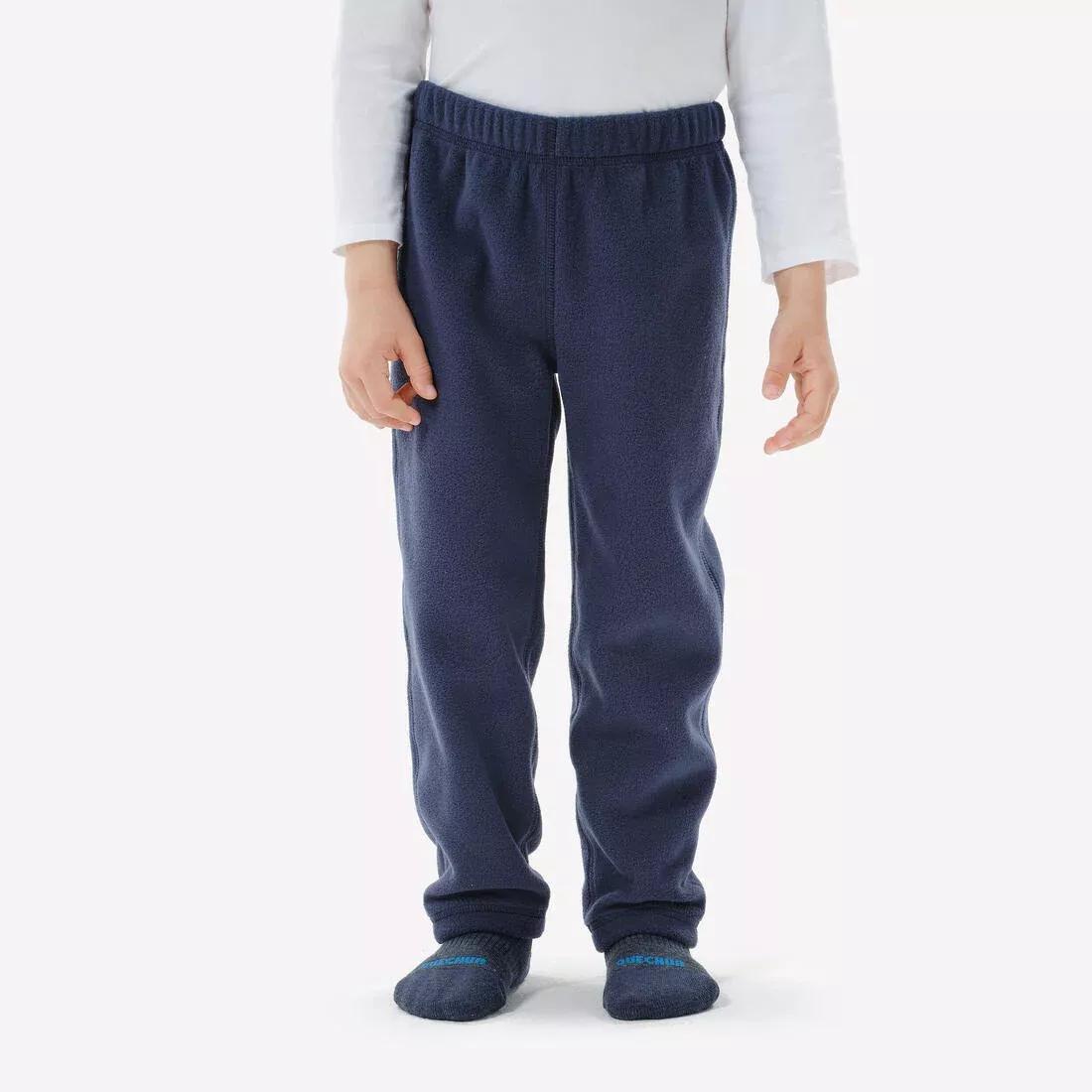 NAVY BLUE Kids' 2-6 Years Hiking Fleece Trousers MH100 - Navy blue, 5401_000, medium