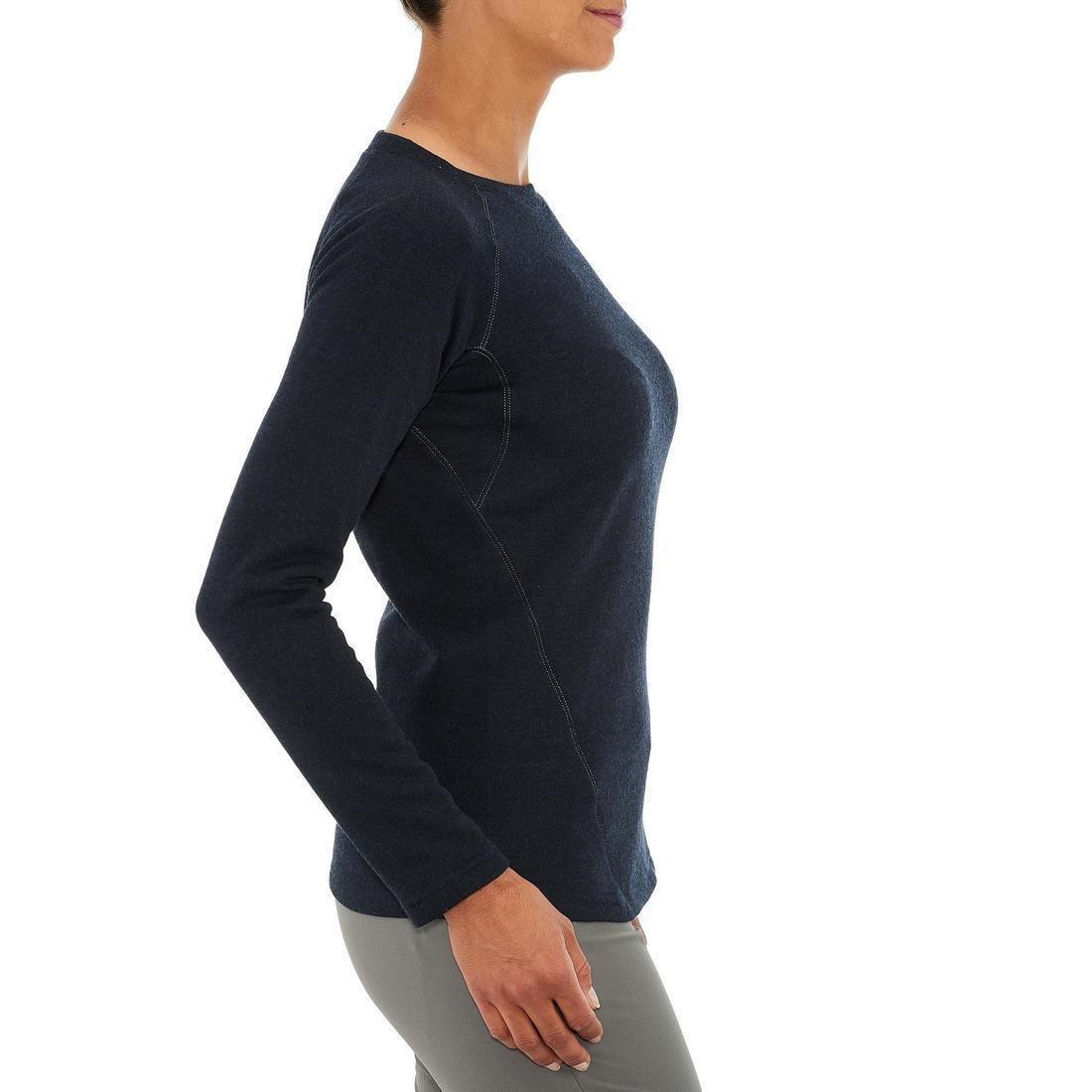 Womens Hiking Pullover - Nh100, Navy Blue, No Color, large image number 1