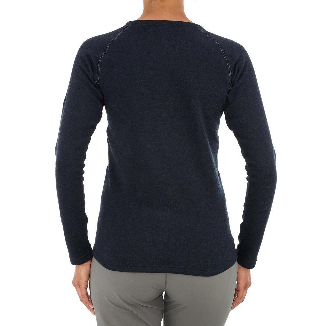 Womens Hiking Pullover - Nh100, Navy Blue, No Color, large image number 2