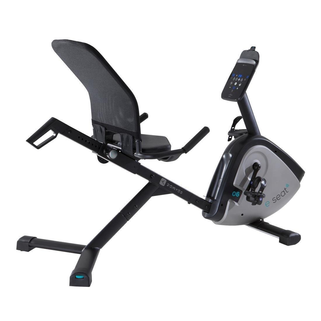 Semi-Recumbent Exercise Bikeseat, Black, No Color, large image number 1