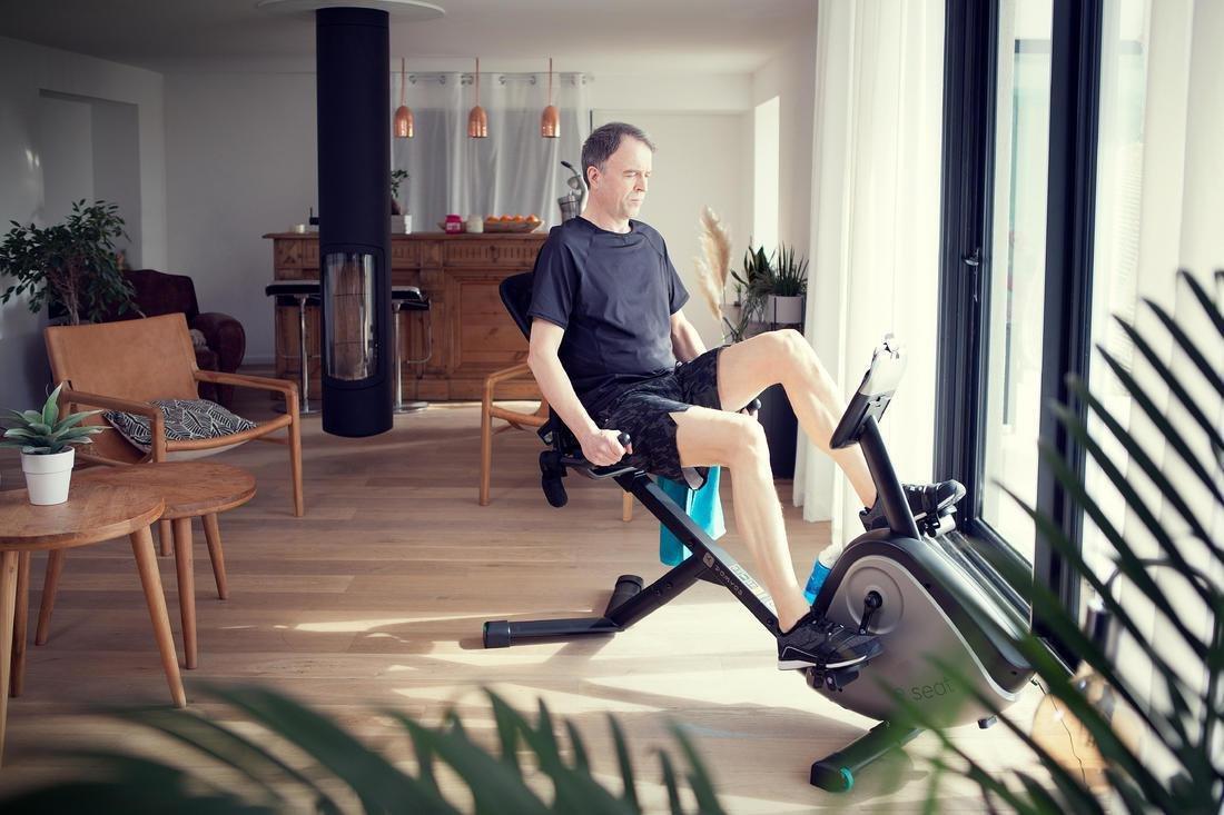 Semi-Recumbent Exercise Bikeseat, Black, No Color, large image number 9