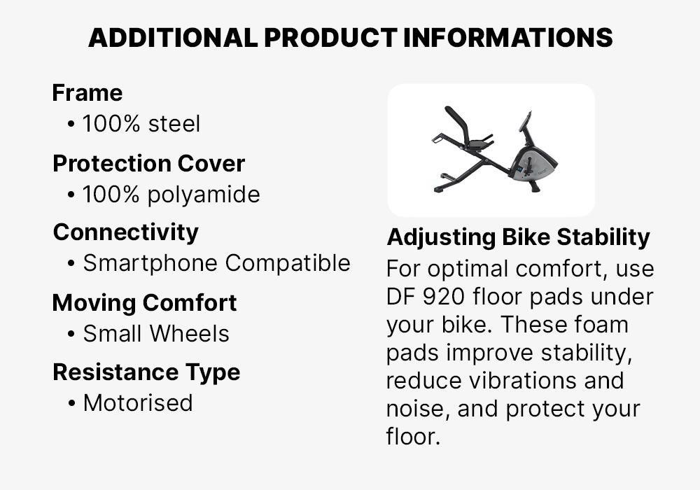 Semi-Recumbent Exercise Bikeseat, Black, No Color, large image number 16