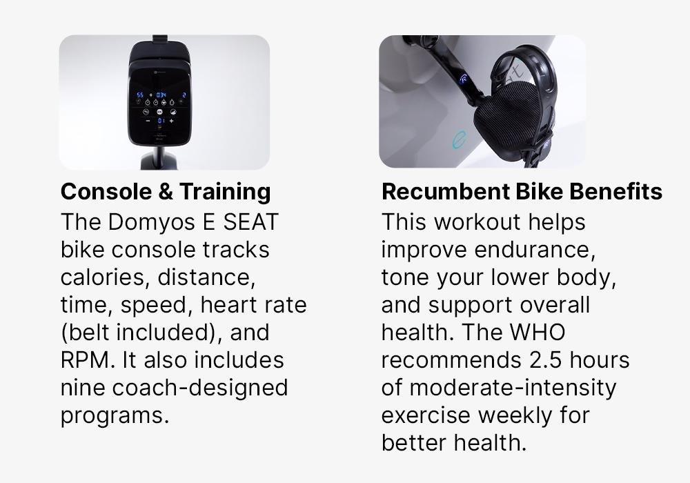 Semi-Recumbent Exercise Bikeseat, Black, No Color, large image number 17