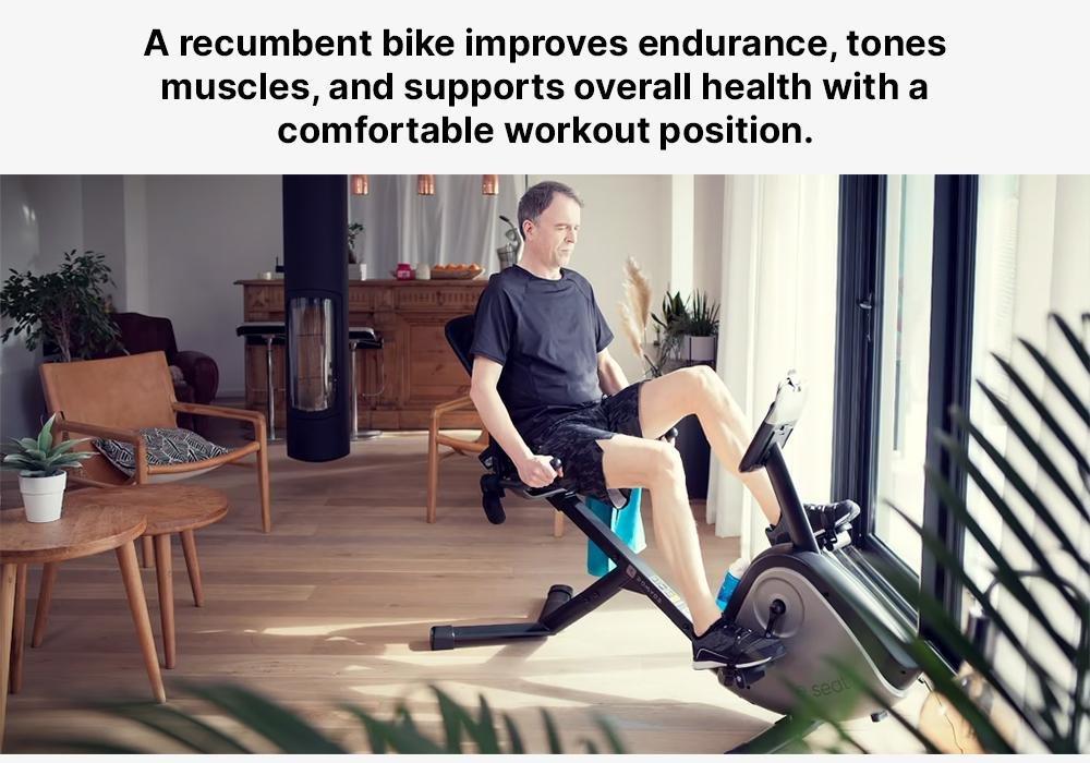 Semi-Recumbent Exercise Bikeseat, Black, No Color, large image number 19