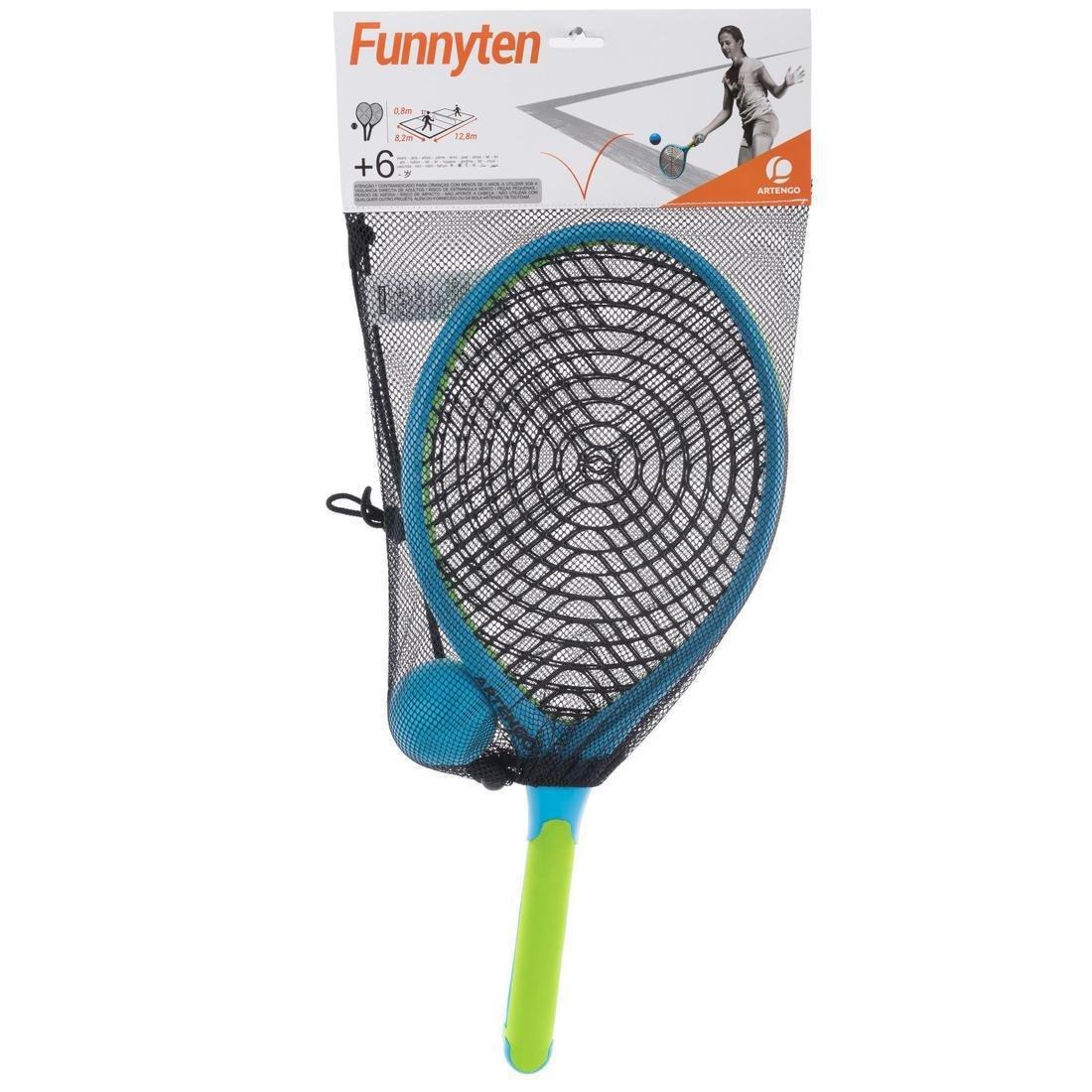 ARTENGO - Set of 2 Rackets and 1 Ball Funyten/Green, Blue Azure