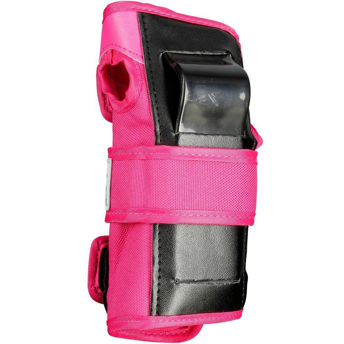 Kids' 2 x 3-Piece Skating Skateboard Scooter Protective Gear Basic, magenta pink, No Color, large image number 3