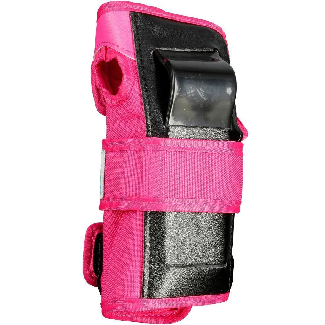 OXELO - Unisex Kids 2 X 3-Piece Skating Skateboard Scooter Protective Gear Basic, Pink