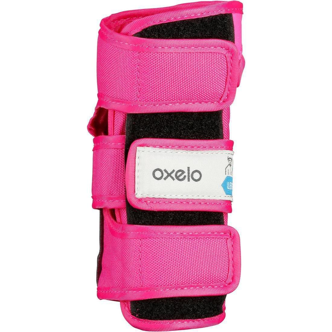 OXELO - Unisex Kids 2 X 3-Piece Skating Skateboard Scooter Protective Gear Basic, Pink