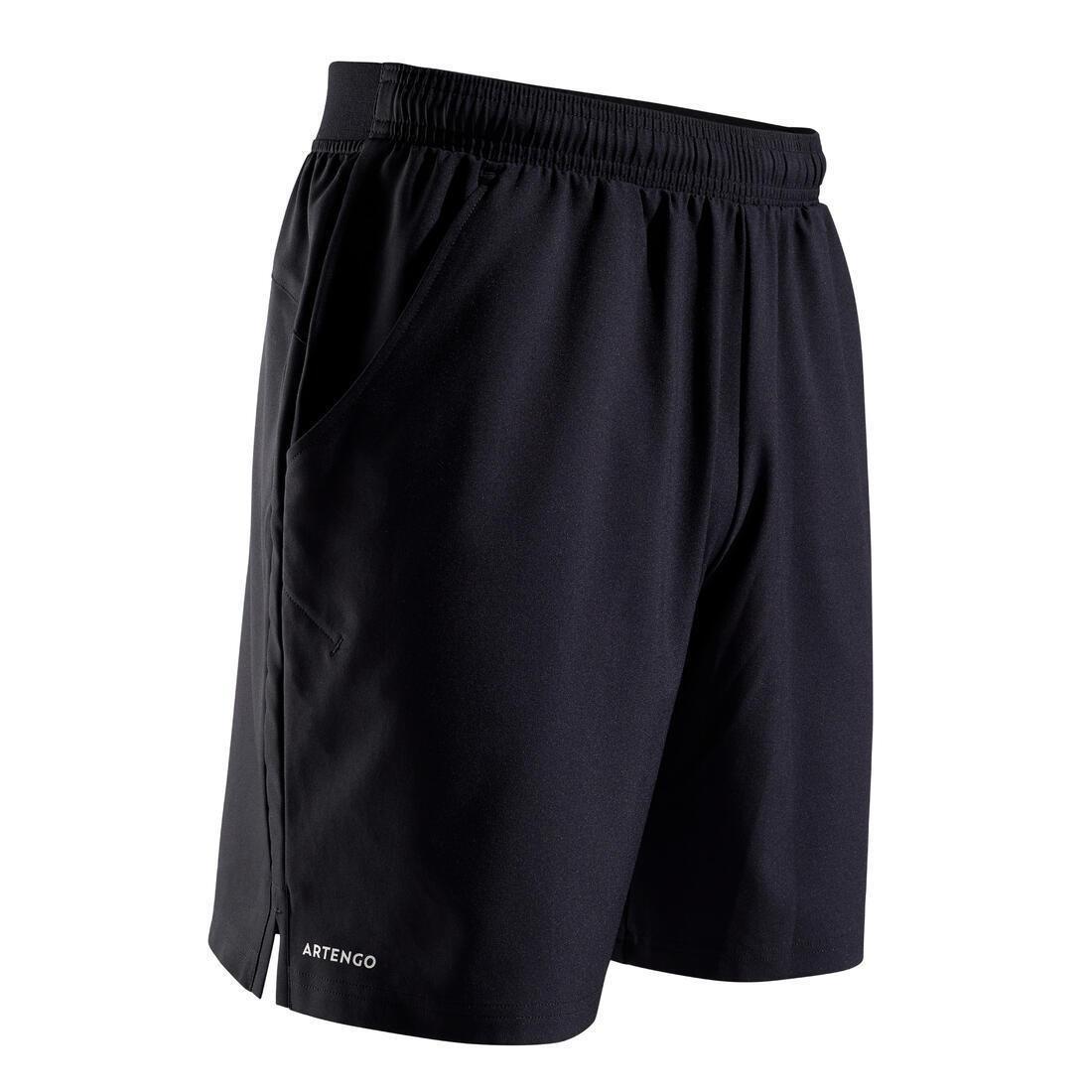 Men's Tennis Shorts TSH 500 Dry, Black, No Color, medium
