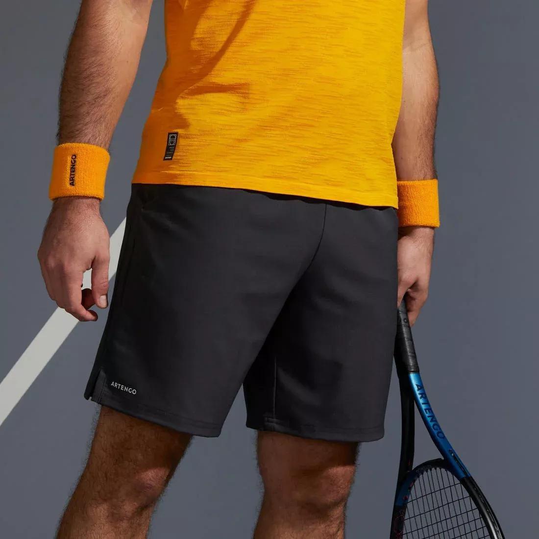 3Mens Tennis Shorts Tsh500 Dry, Snow White, , large image number 10