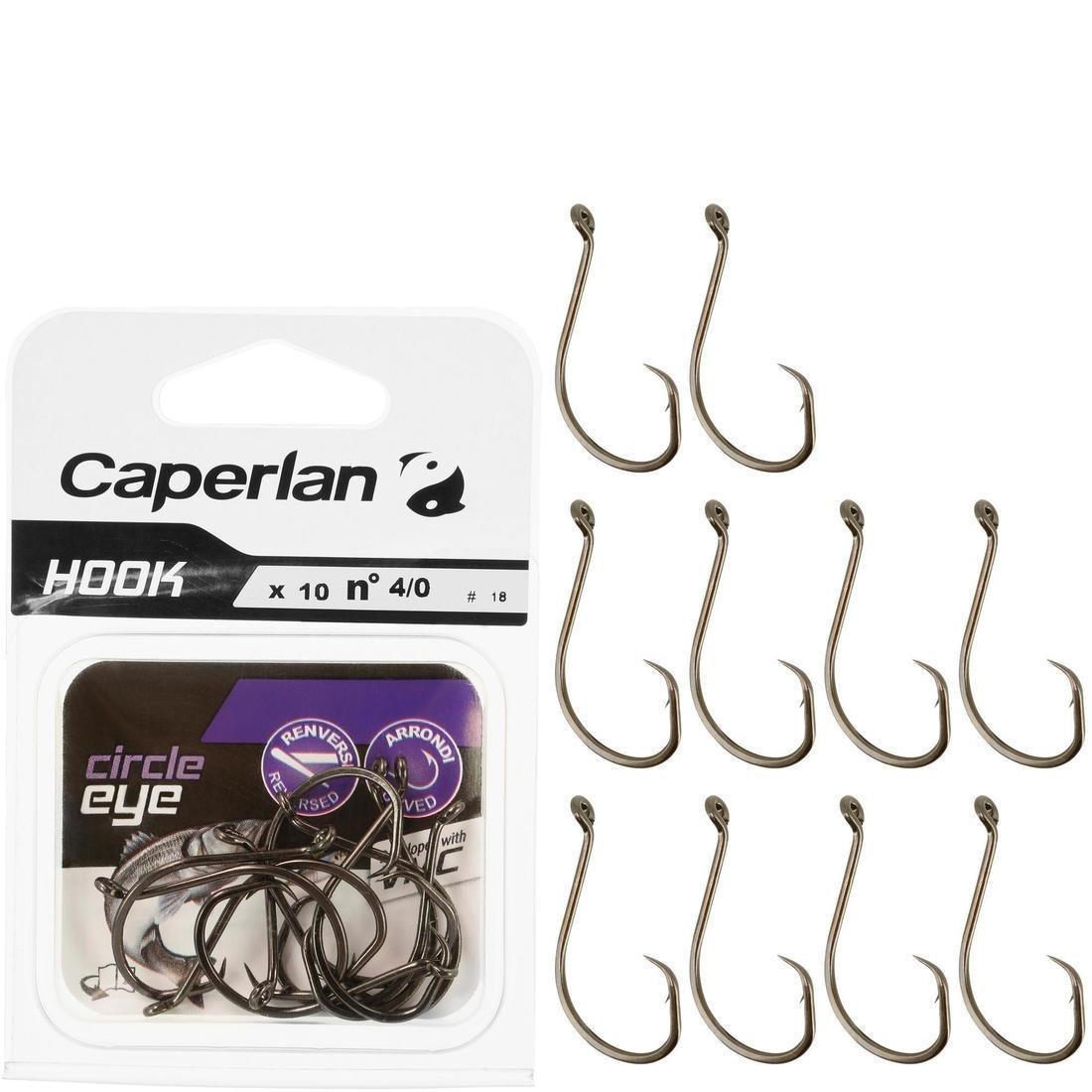 Saltwater Fishing Eyed Hook - Circle Eye Hook, Grey, , medium