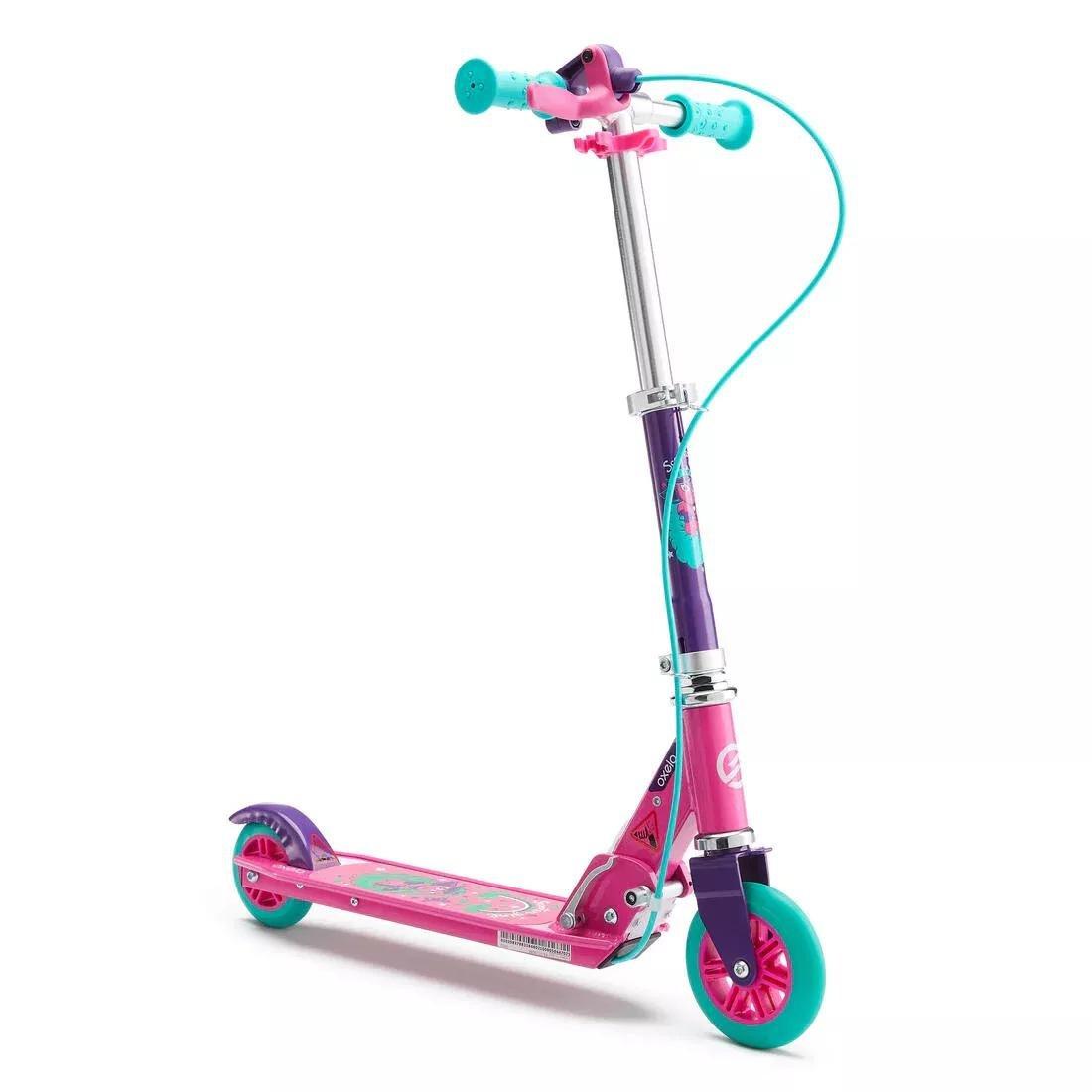 Kids Girls Scooter with Brake - Play 5, Purple, No Color, large image number 2