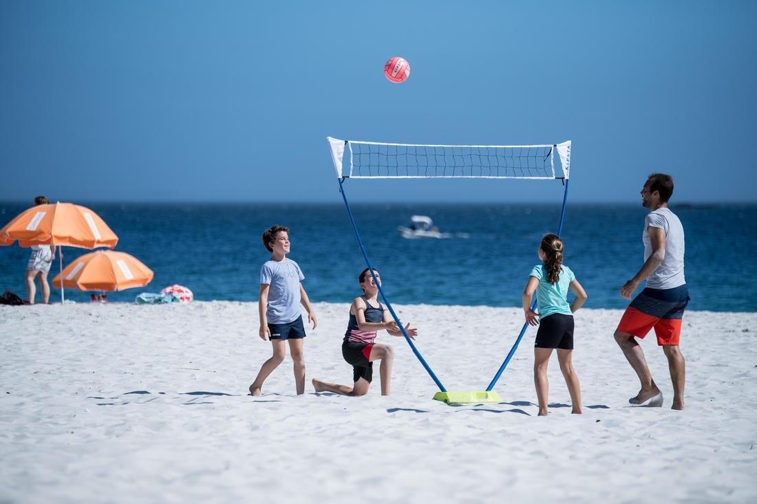 COPAYA - Beginner Beach Volleyball Set (Net and Posts) BV100, Sunshine Yellow