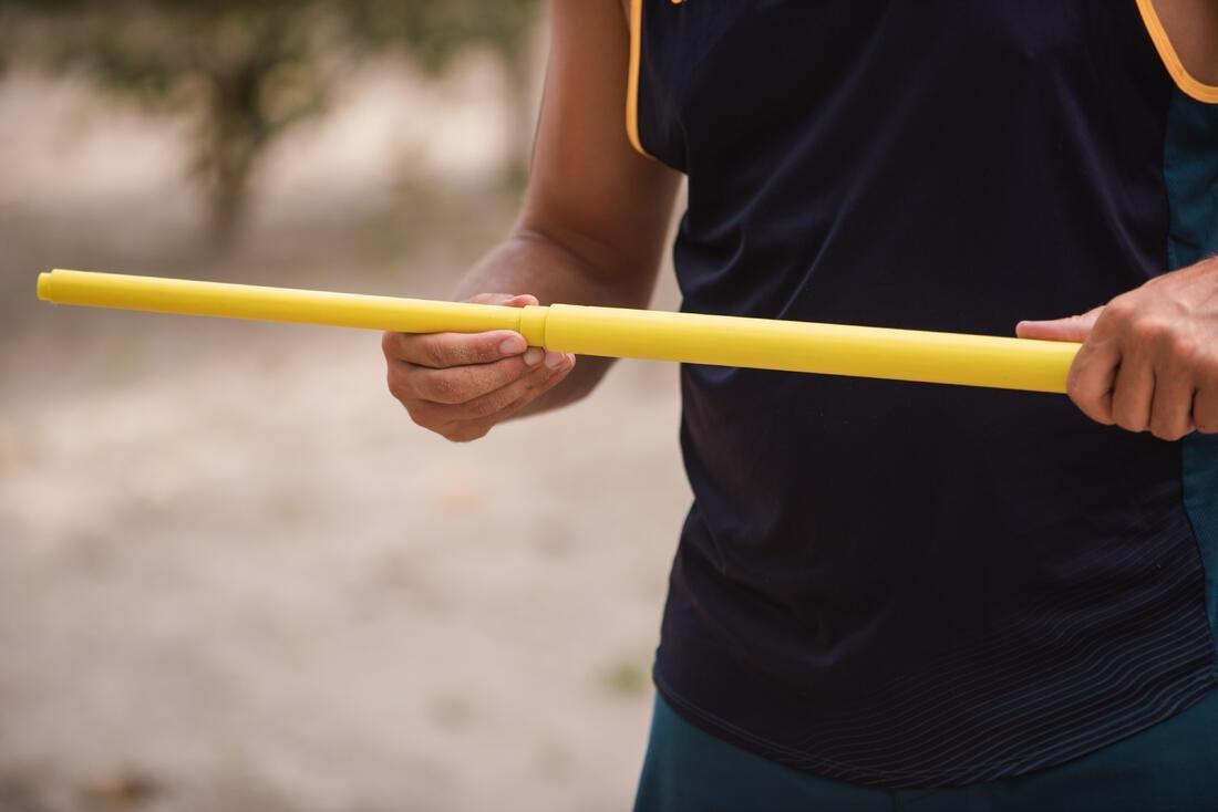 COPAYA - Beginner Beach Volleyball Set (Net and Posts) BV100, Sunshine Yellow