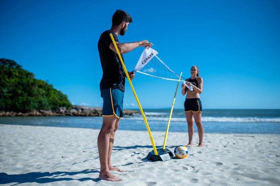 Beginner Beach Volleyball Set (Net and Posts) BV100, Sunshine Yellow, No Color, large image number 14