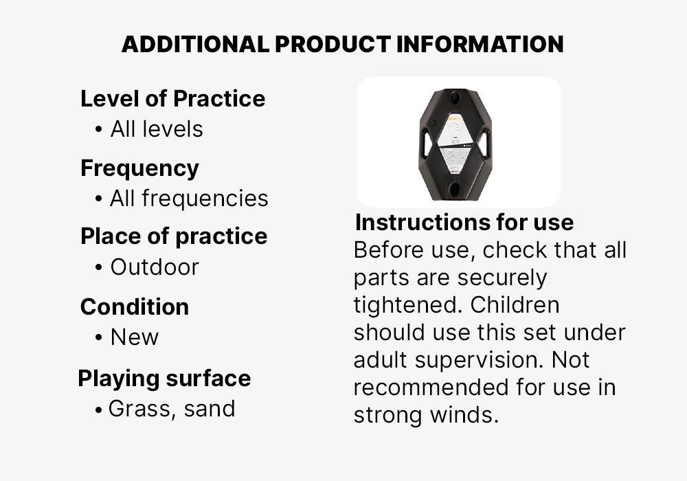 Beginner Beach Volleyball Set (Net and Posts) - BV100, Yellow, No Color, medium