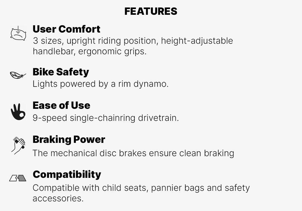 Elops 520 Low Frame City Bike, Navy Blue, No Color, medium