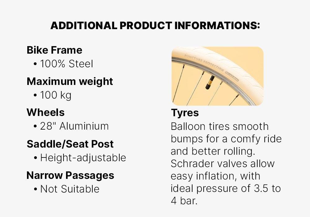 Elops 520 Low Frame City Bike, Navy Blue, No Color, medium