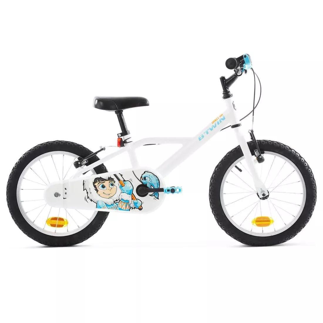 BTWIN 16 Inch KIDS BIKE INUIT 100 4 6 YEARS OLD White Snow