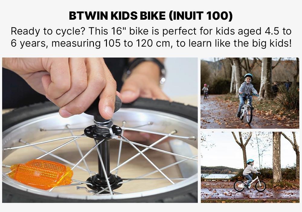 ULTRA WHITE 16 Inch KIDS BIKE INUIT 100 4-6 YEARS OLD - White, No Color, large image number 13
