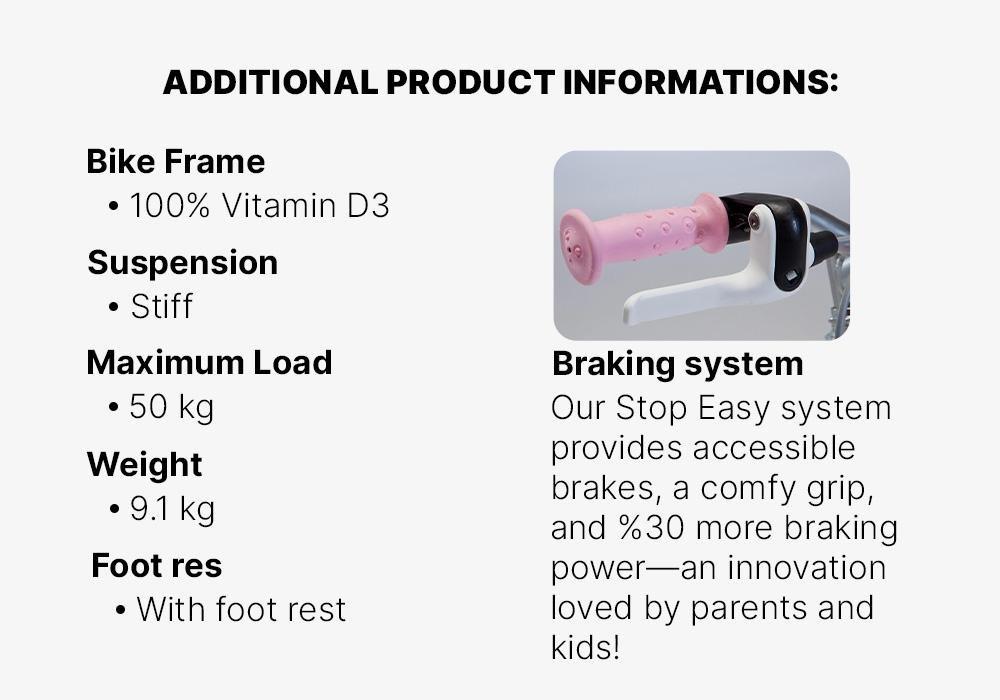16 InchKids Bike Doctogirl500, Snow White, No Color, medium