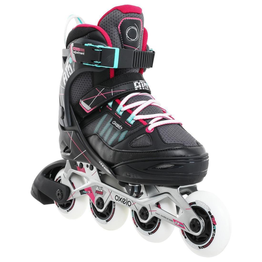 OXELO - Fit JrKids Inline Fitness Skates, Pebble Grey