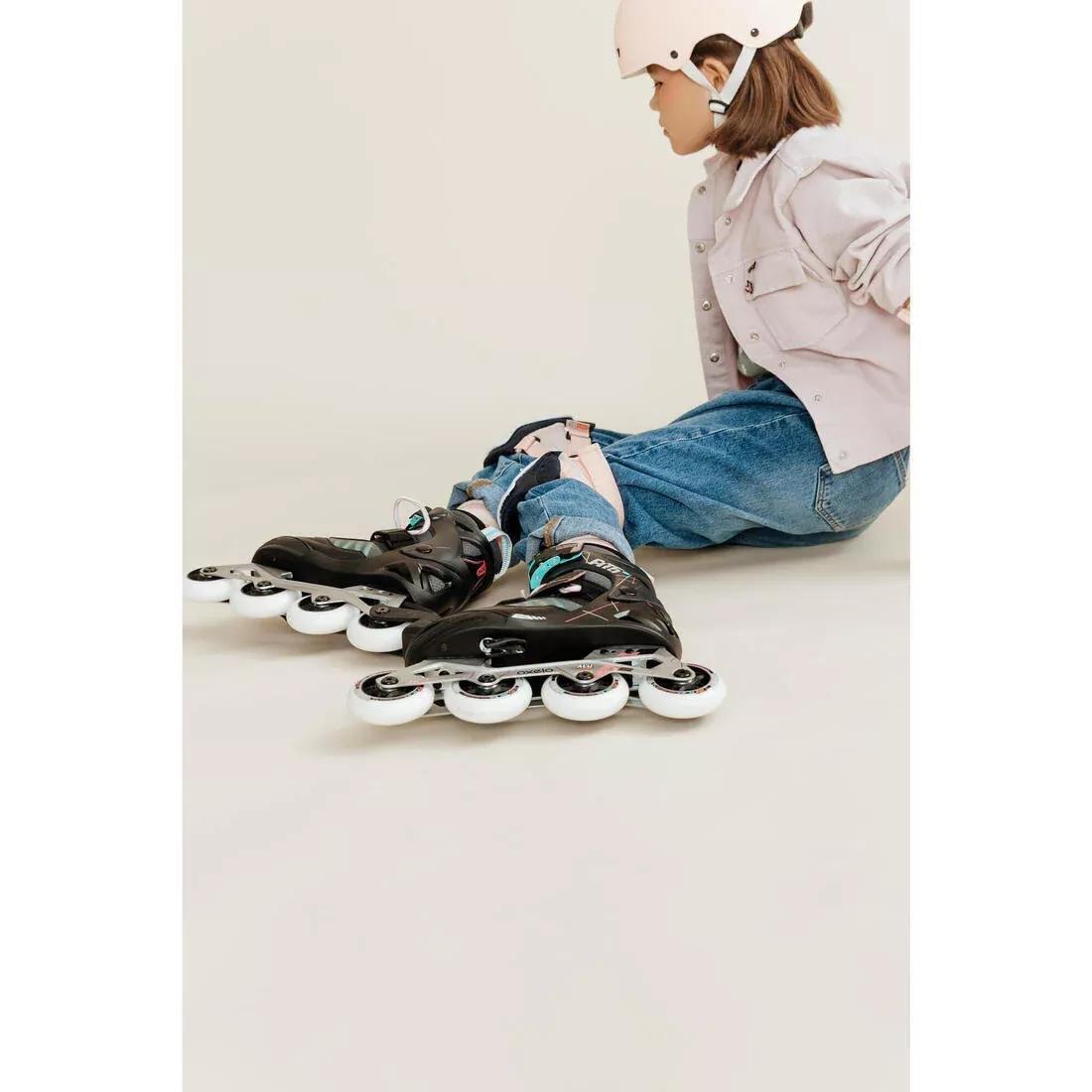 OXELO - Fit JrKids Inline Fitness Skates, Pebble Grey