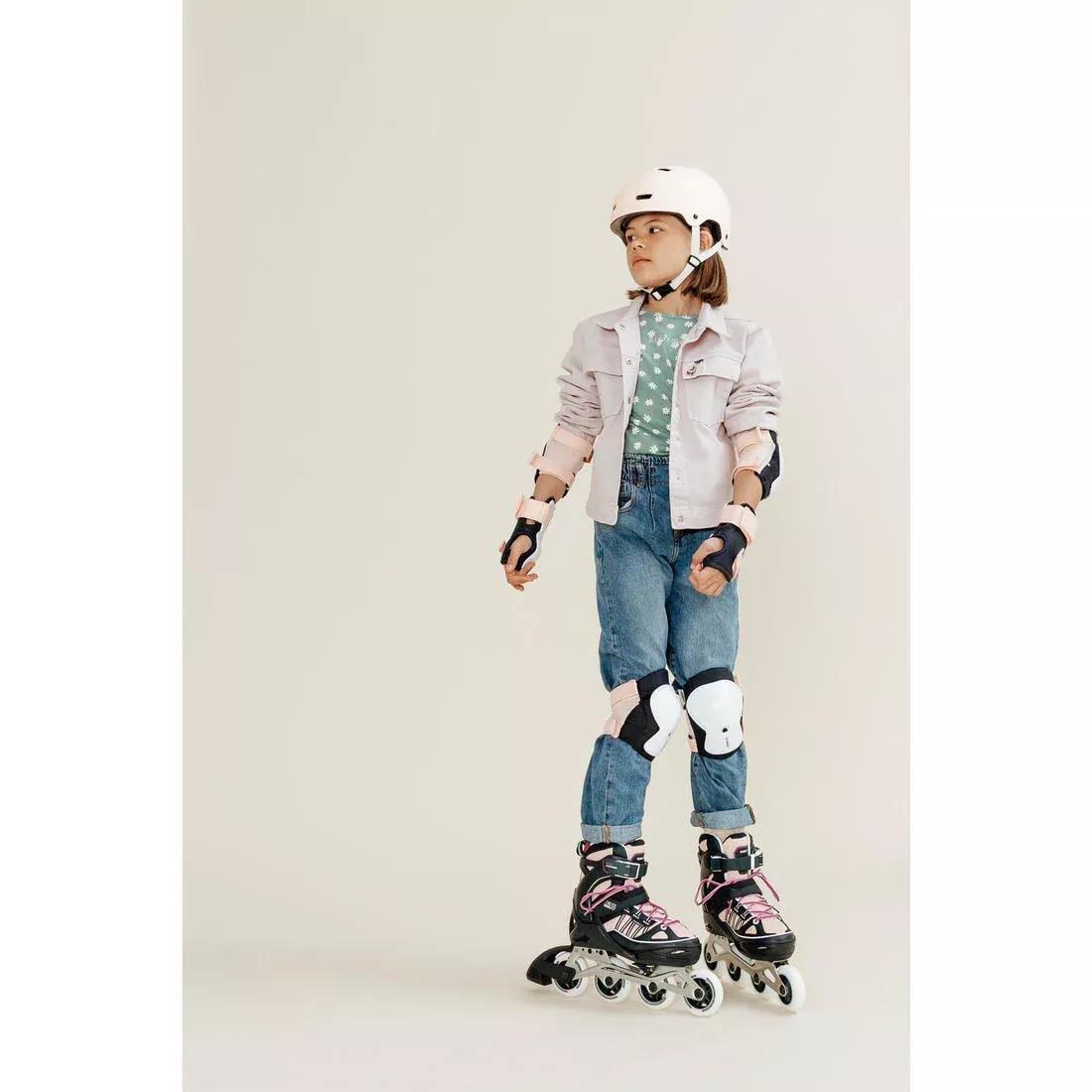 OXELO - Fit JrKids Inline Fitness Skates, Pebble Grey