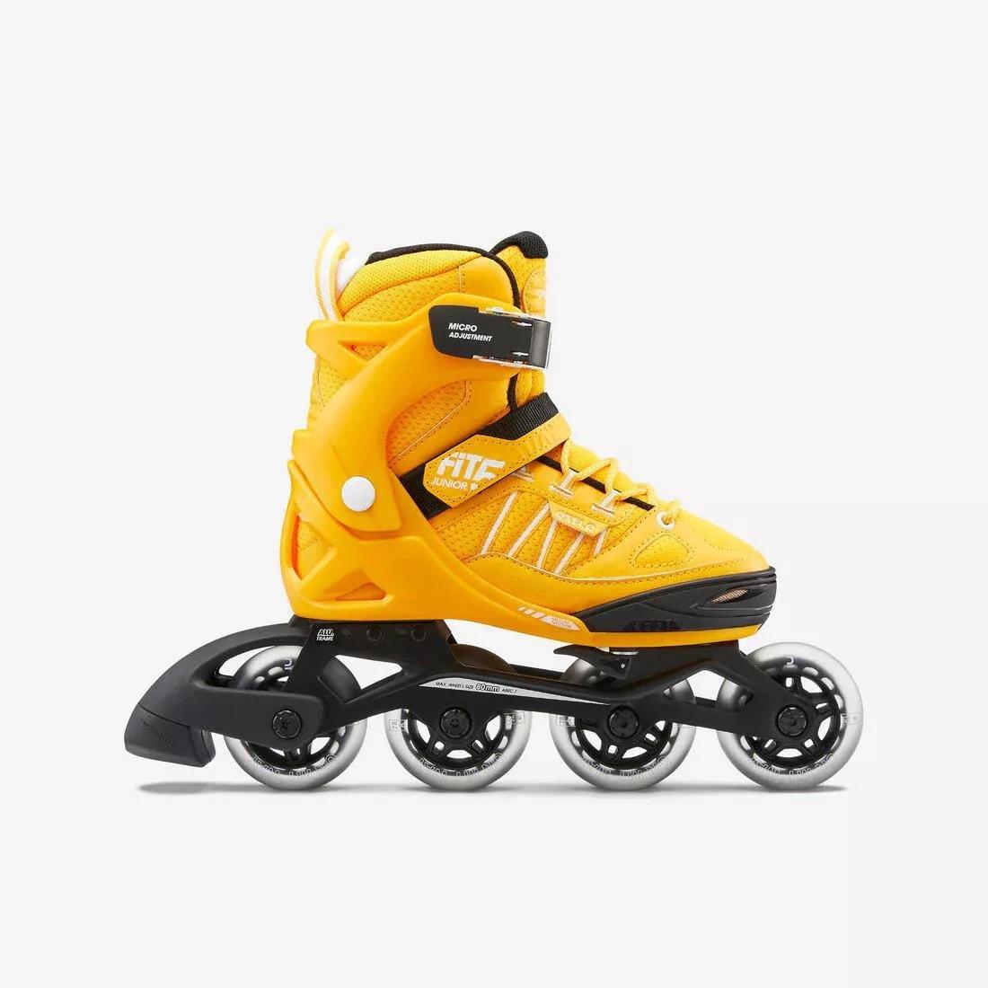 OXELO - Fit JrKids Inline Fitness Skates, Pebble Grey