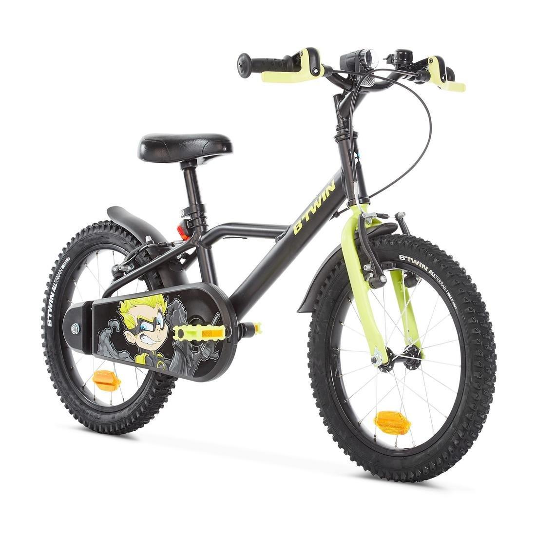 BTWIN - KIDS 16 Inch BIKE DARK HERO - 500 4-6 YEARS OLD - Black