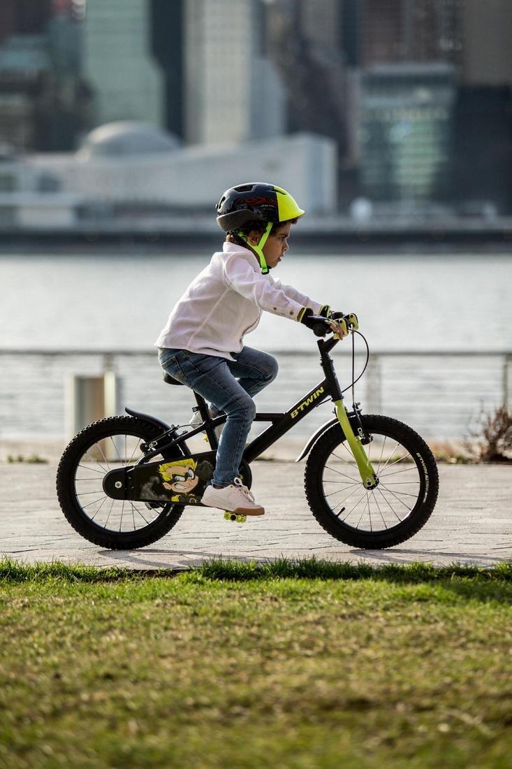 KIDS 16 Inch BIKE DARK HERO - 500 4-6 YEARS OLD - Black, No Color, large image number 8