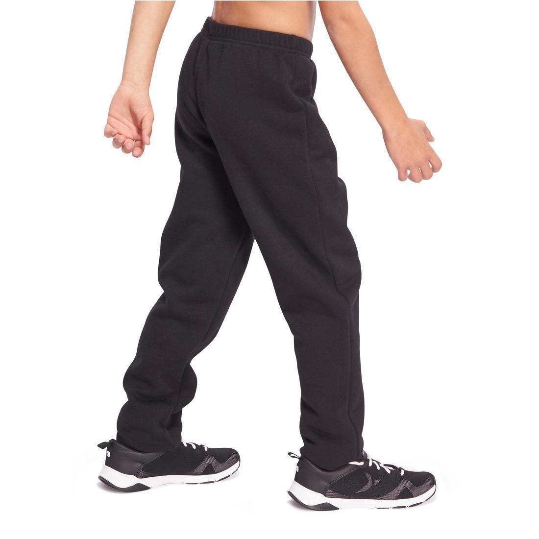 100 Warm'y Boys' Brushed Jersey Gym Bottoms, black, No Color, large image number 3