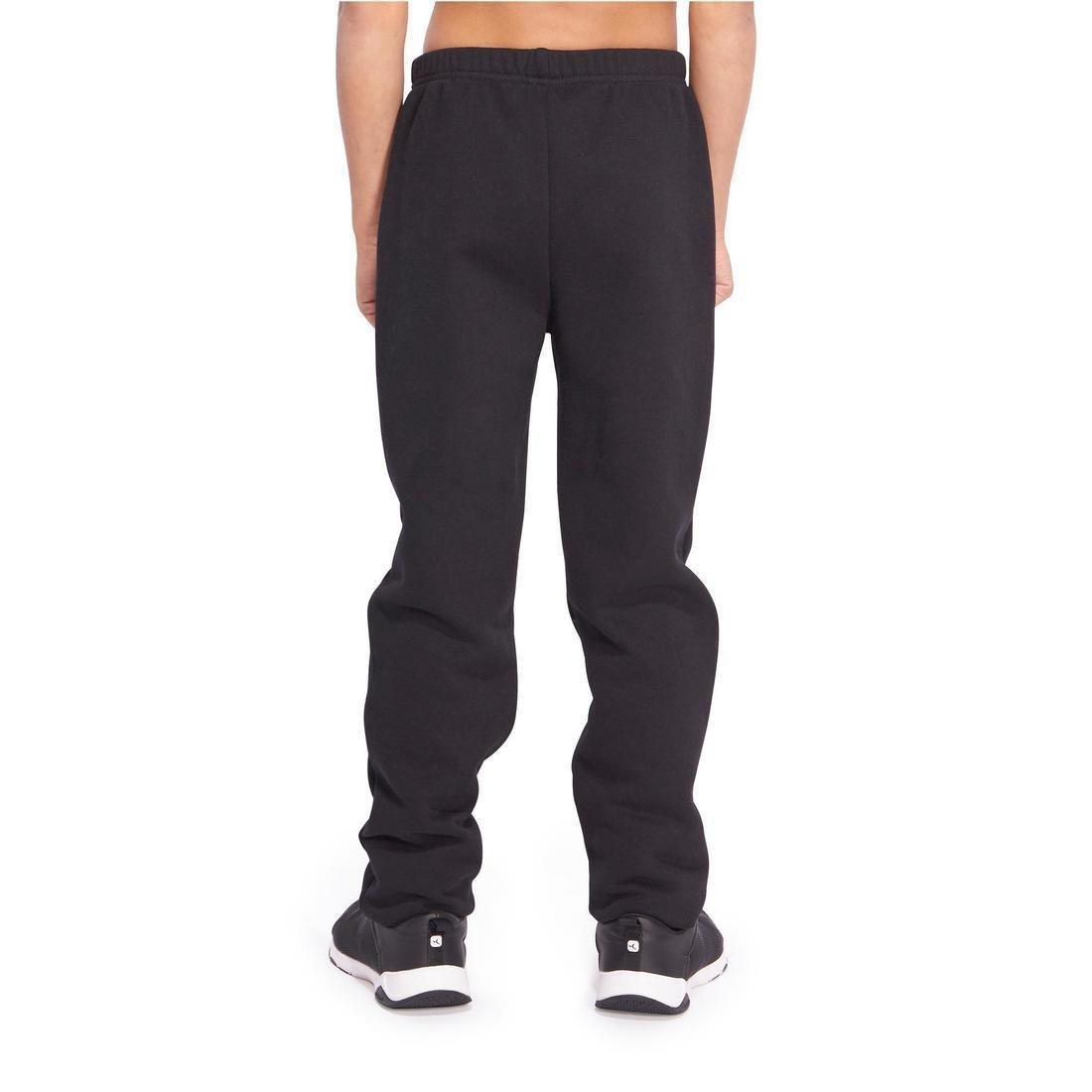 100 Warm'y Boys' Brushed Jersey Gym Bottoms, black, No Color, large image number 4