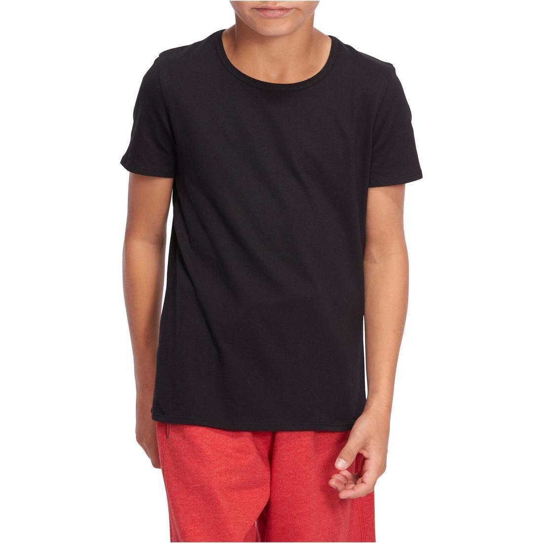 100 Boys Short-Sleeved Gym T-Shirt Title, Black, No Color, large image number 0