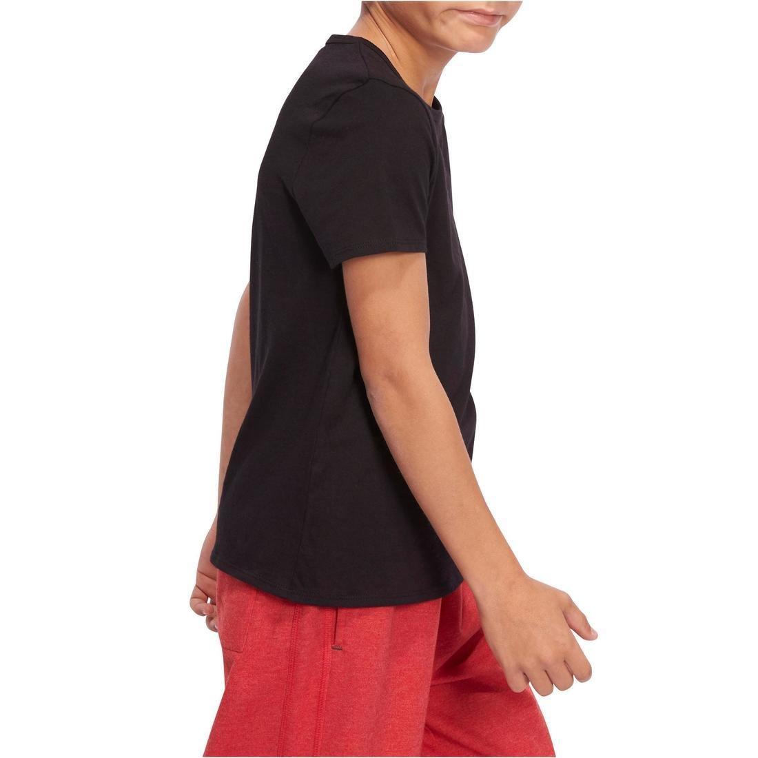 100 Boys Short-Sleeved Gym T-Shirt Title, Black, No Color, large image number 4